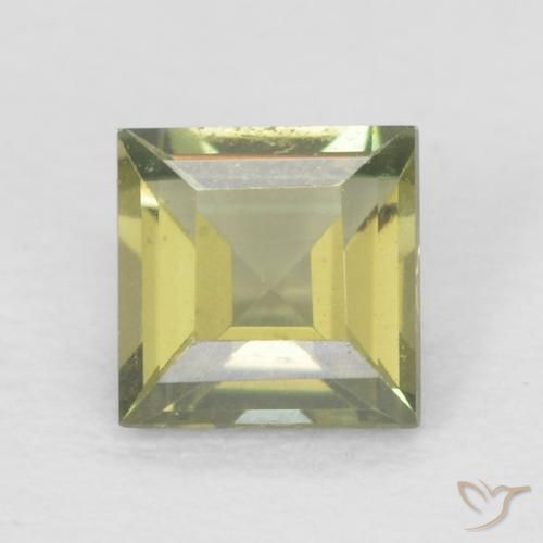 0.23ct Natural Verde amarillento Kornerupina, Cuadrado, VVS