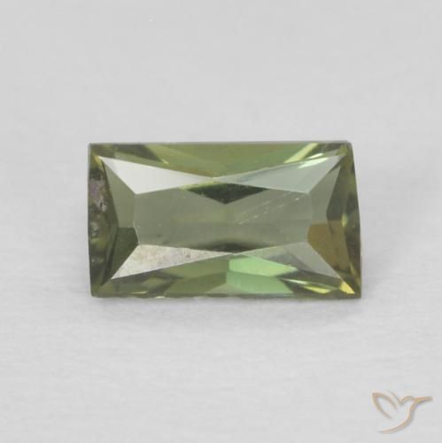 0.25ct Natural Medium Dark-Green Kornerupina, Corte Baguette, VVS