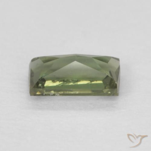 Kornerupina Medium Dark-Green natural de 0.25 ct, Corte Baguette, VVS