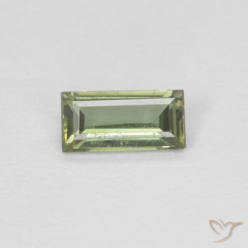 0.24ct Natural Medium Light Green Kornerupina, Corte Baguette, VVS