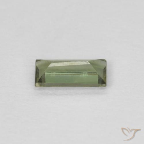 Kornerupina Medium Light Green natural de 0.24 ct, Corte Baguette, VVS