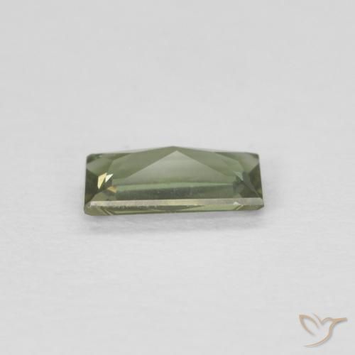 Kornerupina Verde marrón natural de 0.25 ct, Corte Baguette, VVS