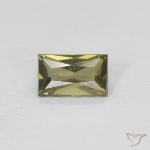 0.32ct Natural Verde marrón Kornerupina, Corte Baguette, VVS