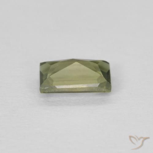 Kornerupina Verde marrón natural de 0.32 ct, Corte Baguette, VVS