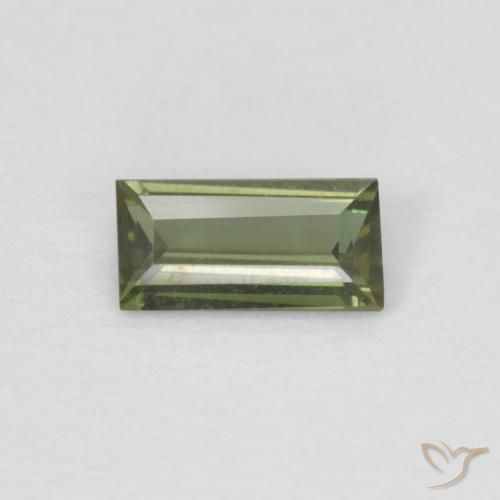 0.25ct Natural Verde medio Kornerupina, Corte Baguette, VVS