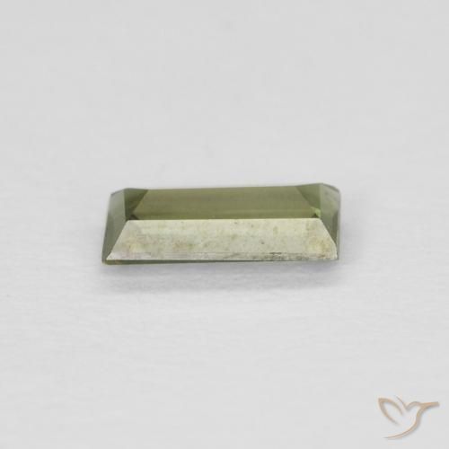Kornerupina Verde medio natural de 0.25 ct, Corte Baguette, VVS