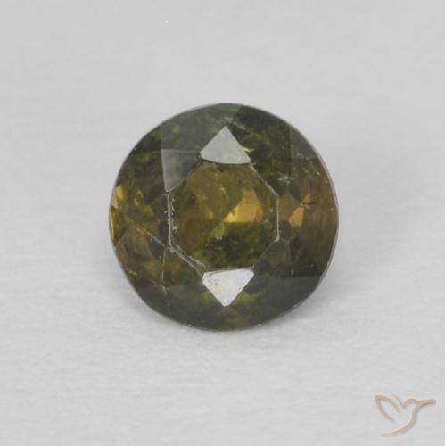 0.21ct Natural Verde terroso Kornerupina, Redondo, VS
