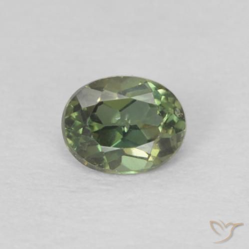 0.17ct Natural Verde bosque claro Kornerupina, Ovalada, VS