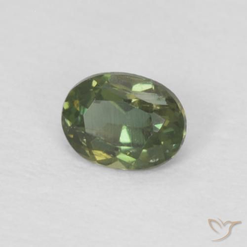 Kornerupina Medium Dark-Green natural de 0.16 ct, Ovalada, VS