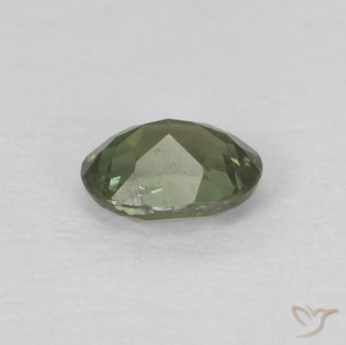 Kornerupina Medium Dark-Green natural de 0.16 ct, Ovalada, VS