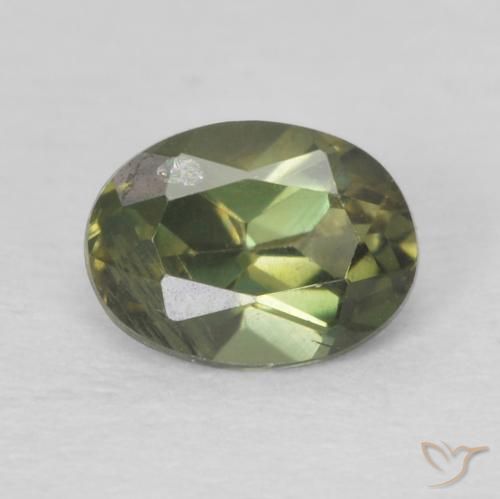 0.32ct Natural Verde bosque Kornerupina, Ovalada, VS