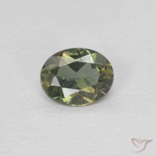 0.26ct Natural Verde marrón Kornerupina, Ovalada, VVS-VS