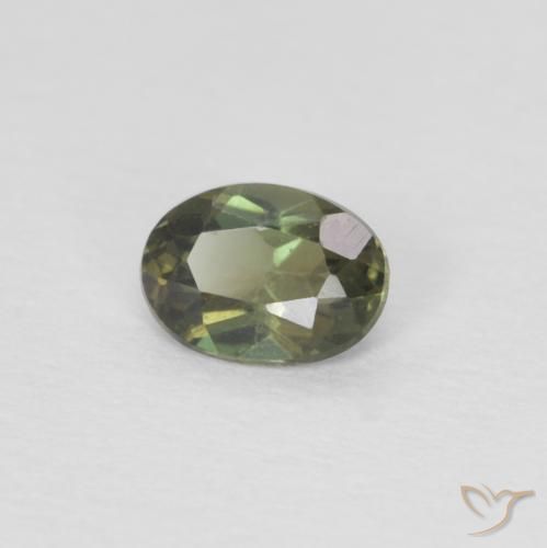 Kornerupina Verde bosque natural de 0.23 ct, Ovalada, VVS-VS