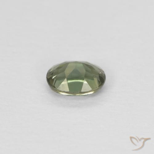 Kornerupina Verde medio natural de 0.16 ct, Ovalada, VVS-VS