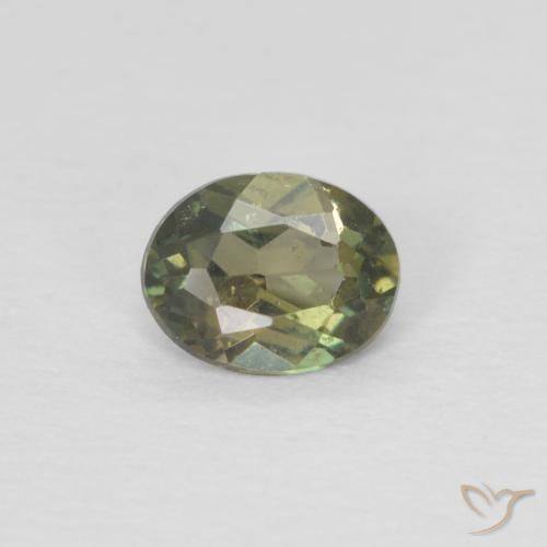 0.28ct Natural Verde oscuro Kornerupina, Ovalada, VVS-VS