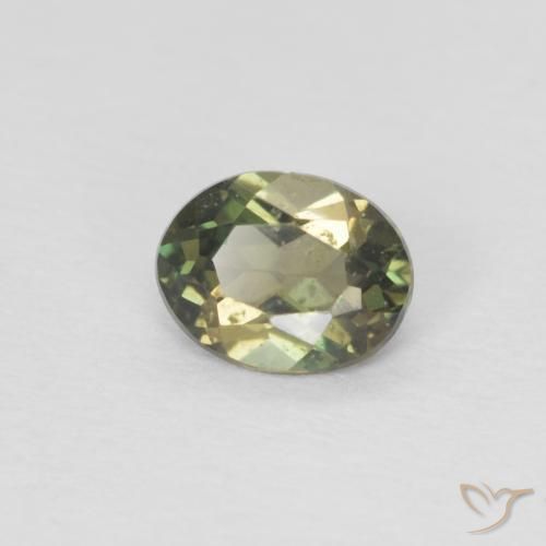 Kornerupina Verde oscuro natural de 0.28 ct, Ovalada, VVS-VS
