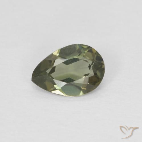 0.23ct Natural Verde medio Kornerupina, En forma de pera, VVS-VS