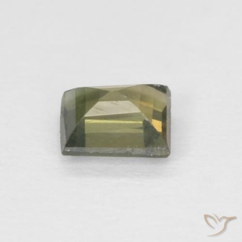 Kornerupina Verde oscuro natural de 0.36 ct, Corte Baguette, VS