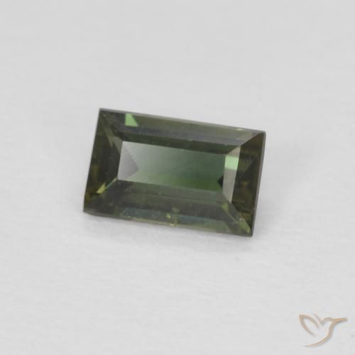 Kornerupina Verde marrón natural de 0.27 ct, Corte Baguette, VS