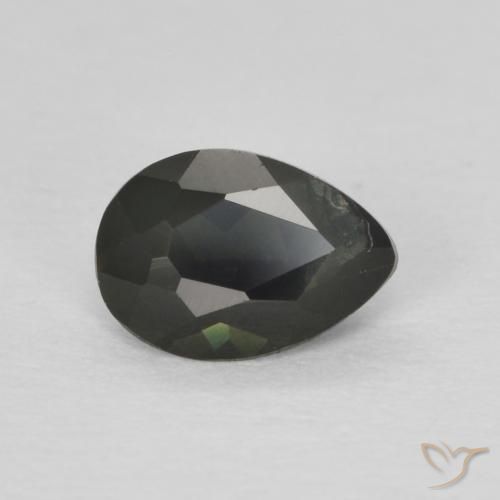 Kornerupina Verde terroso intenso natural de 0.42 ct, En forma de pera, VS
