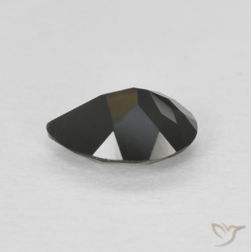 Kornerupina Verde terroso intenso natural de 0.42 ct, En forma de pera, VS