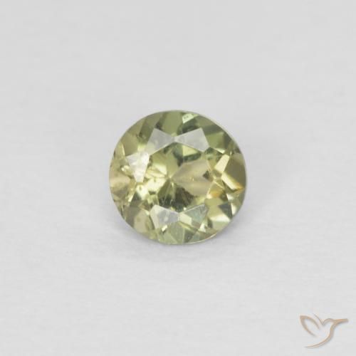 0.20ct Natural Verde salvia Kornerupina, Redondo, VS