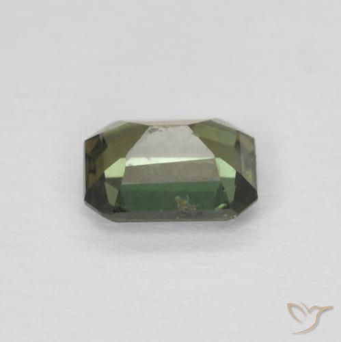 Kornerupina Verde marrón natural de 0.37 ct, Corte Octágono / Esmeralda, VS