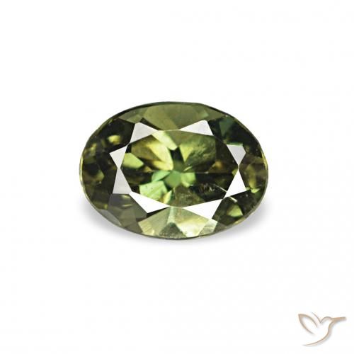 0.20ct Verde bosque cálido Kornerupina, Ovalada, VS