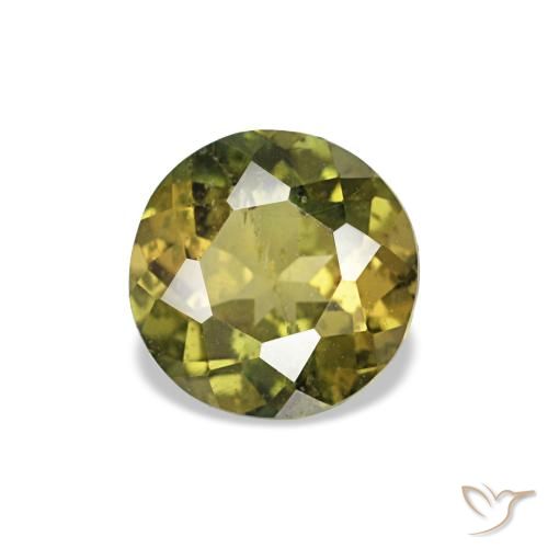 Kornerupina verde de 0,40 ct, redondo, VS-SI