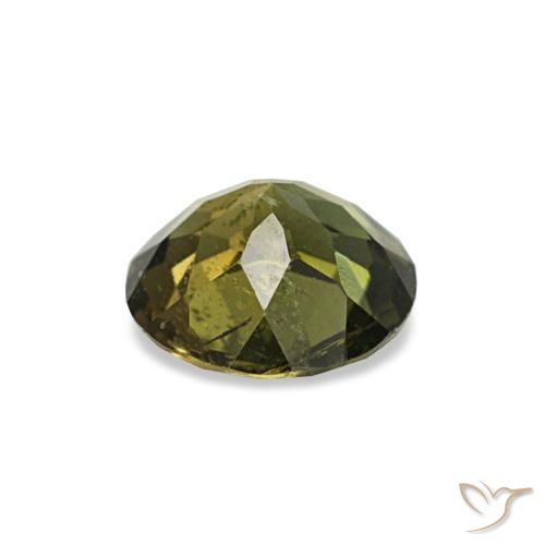 Kornerupina verde natural de 0,40 ct, corte redondo, VS-SI