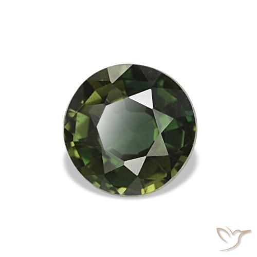 Kornerupina verde natural de 0,64 ct, corte redondo, VS