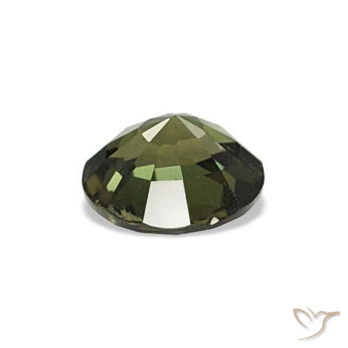 Kornerupina verde natural de 0,64 ct, corte redondo, VS