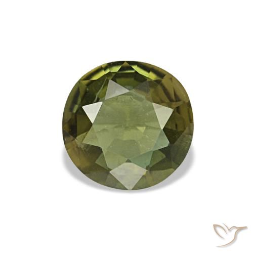 Kornerupina verde natural de 0,35 ct, corte redondo, VS