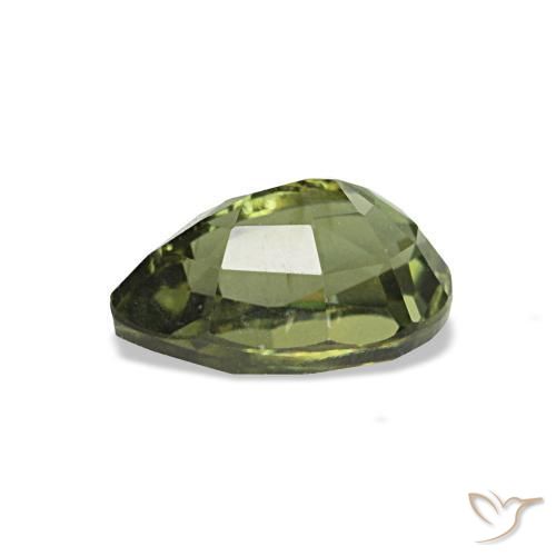 Kornerupina verde natural de 0,77 ct, en forma de pera, VS