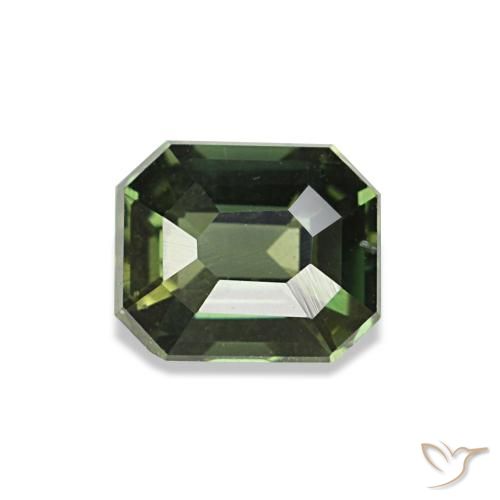 Kornerupina verde natural de 0,47 ct, corte esmeralda, VS
