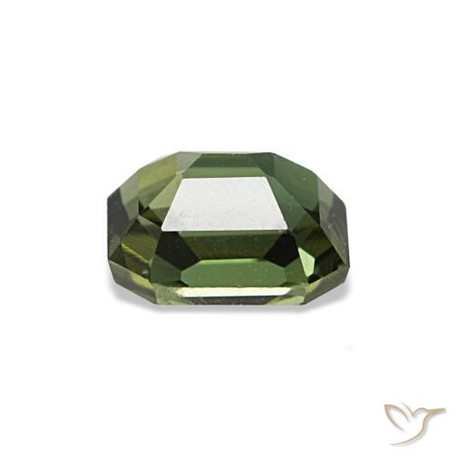 Kornerupina verde natural de 0,47 ct, corte esmeralda, VS