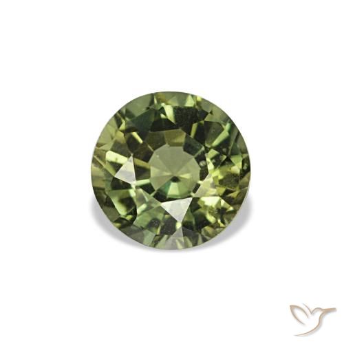 Kornerupina verde natural de 0,33 ct, corte redondo, VS