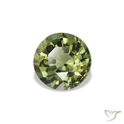 Kornerupina verde natural de 0,33 ct, corte redondo, VS