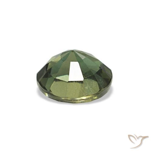 Kornerupina verde natural de 0,42 ct, corte redondo, VVS-VS