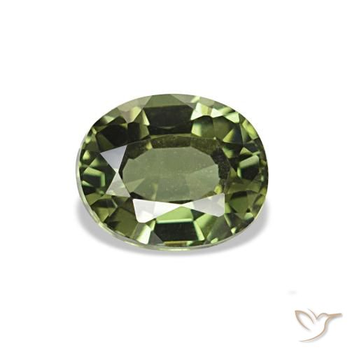 Kornerupina verde natural de 0,61 ct, corte óvalo, VVS