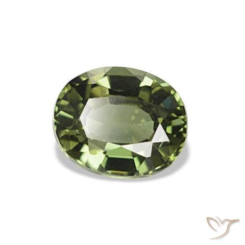 Kornerupina verde natural de 0,61 ct, corte óvalo, VVS