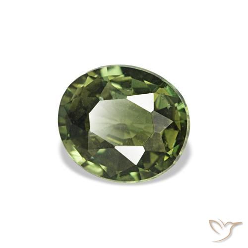 Kornerupina verde natural de 0,63 ct, corte óvalo, VVS