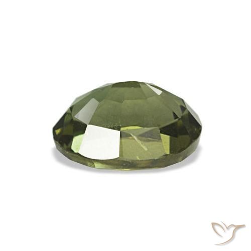 Kornerupina verde natural de 0,87 ct, corte óvalo, VVS