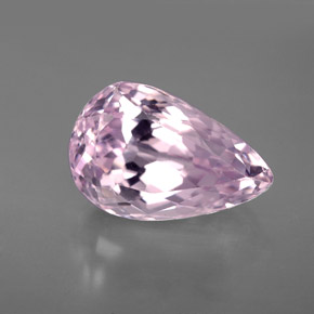 Kunzita rosa natural de 5,93 ct, en forma de pera, VS
