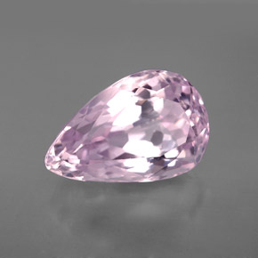 Kunzita rosa natural de 5,93 ct, en forma de pera, VS