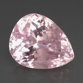 Kunzita rosa natural de 13,06 ct, en forma de pera, VS