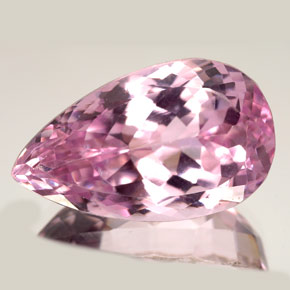 Kunzita rosa natural de 27,82 ct, en forma de pera, VS