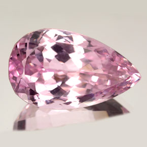 Kunzita rosa natural de 27,82 ct, en forma de pera, VS