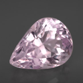 Kunzita rosa natural de 8,08 ct, en forma de pera, VS