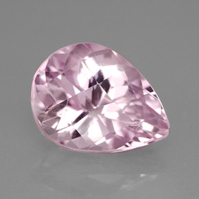 Kunzita rosa natural de 5,18 ct, en forma de pera, VS